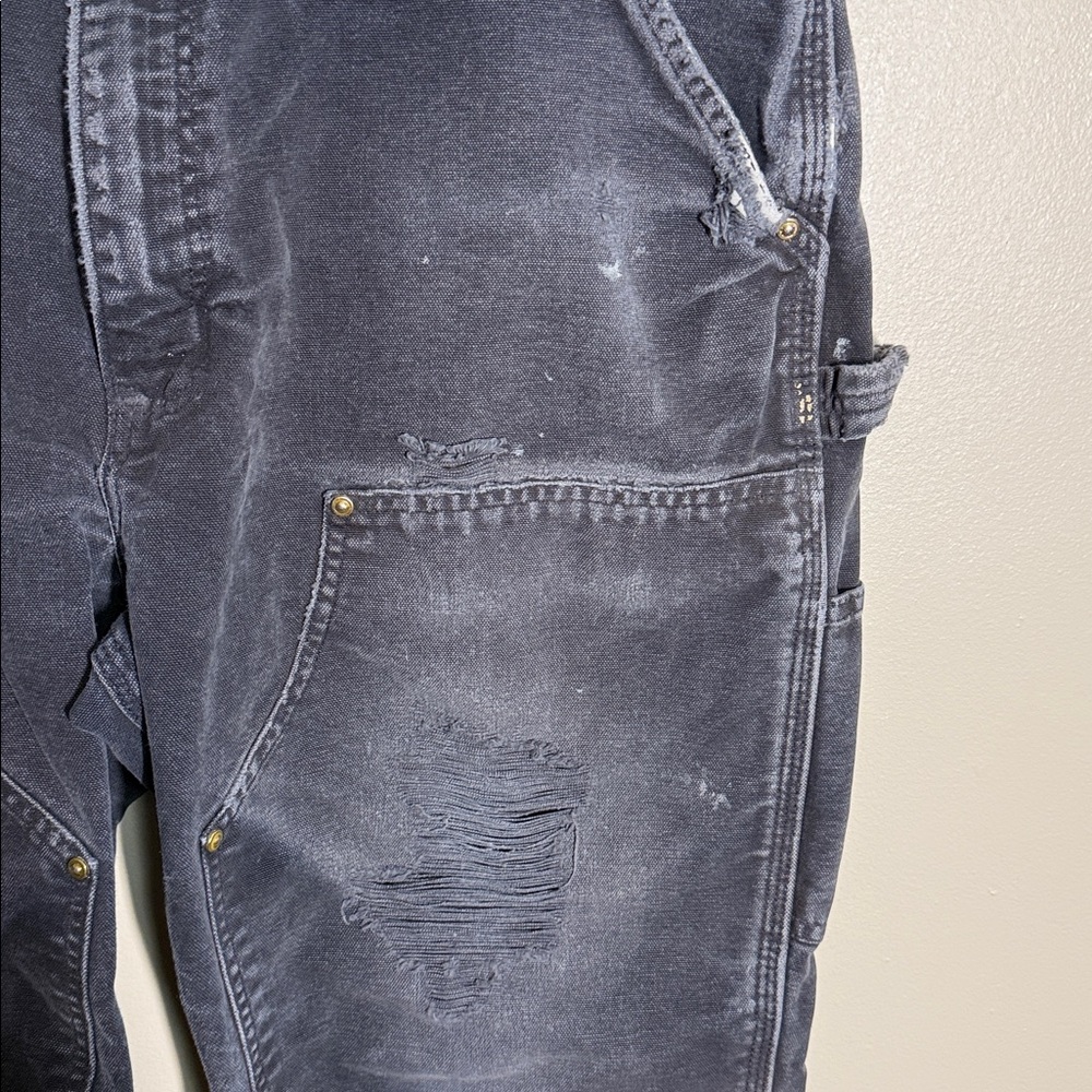 Mens Carhartt B01-BLK Logger Loose Fit Denim Jeans 36x32 Made in USA - Picture 5 of 5